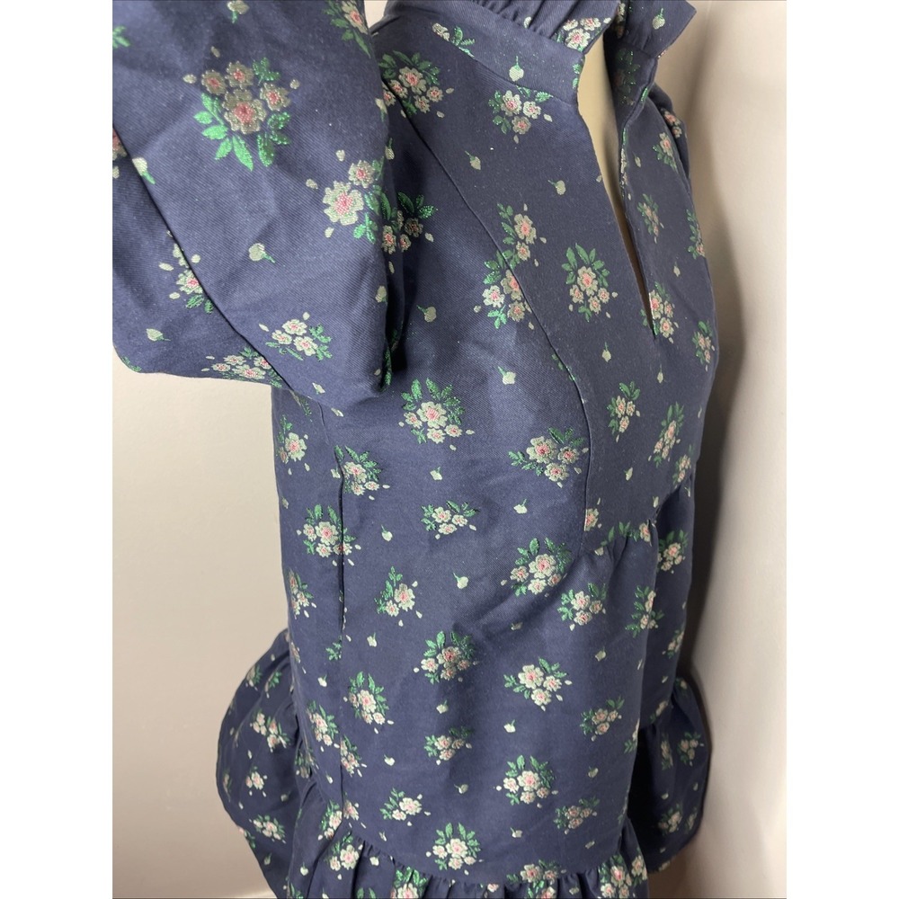 Tuckernuck Navy Floral Mini Dress with Puff Sleeves - Picture 5 of 8